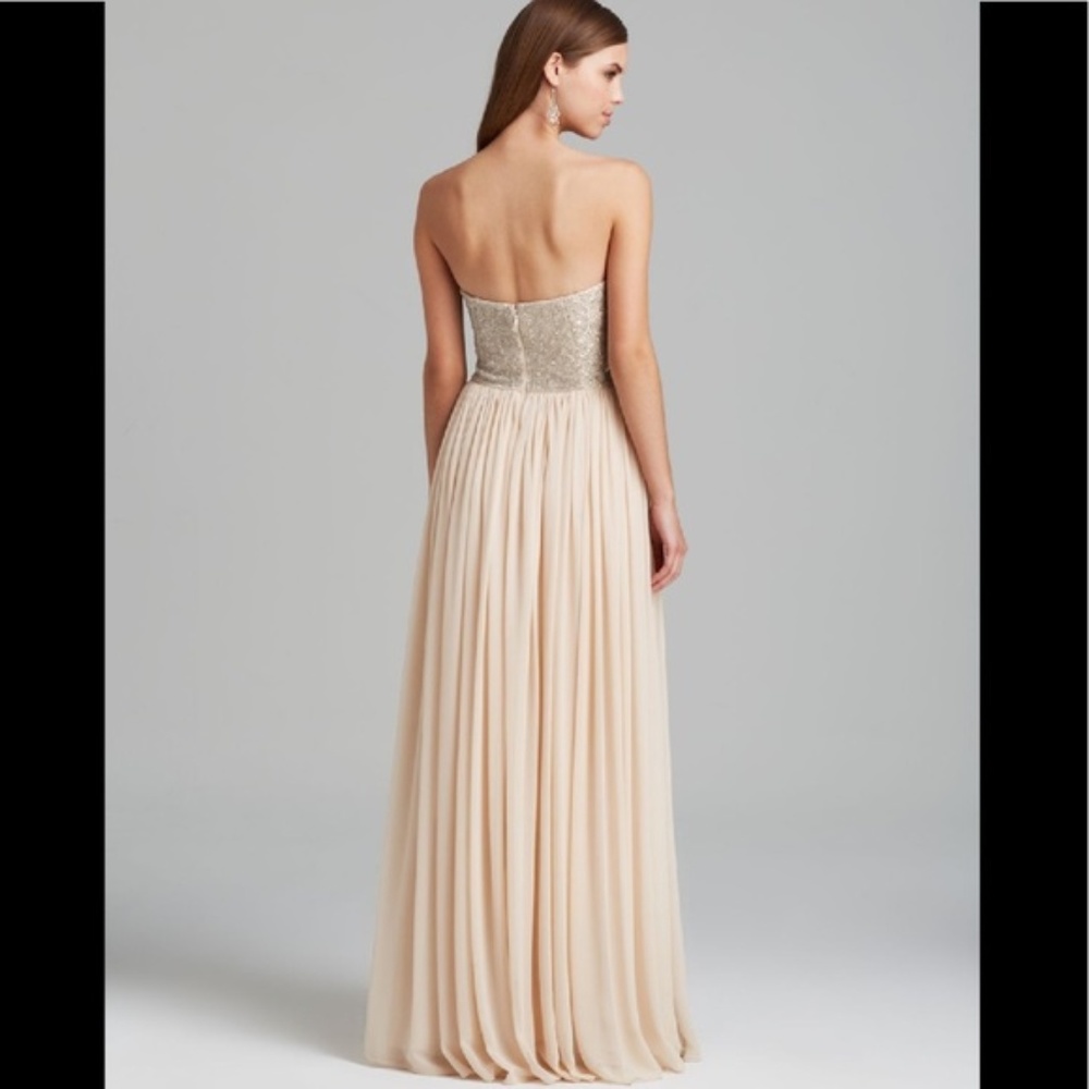 NWT🔹AIDAN MATTOX Pink Chiffon Dress Gown - Picture 2 of 2